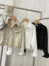 Casual Collar Down Crop Shirts